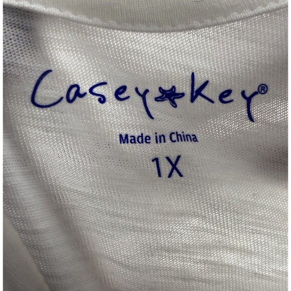 Casey Key Watercolor Size 1X Beach Seaside Vacation Lounge Tank Top Bling NWT - Picture 3 of 14